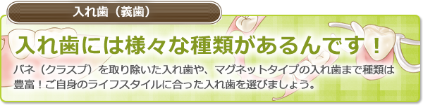 入れ歯　自分に合った入れ歯を選択することが重要です。